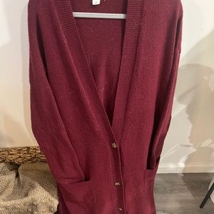 Knee length cardigan